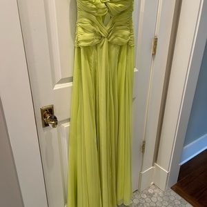 Likely Strapless Clea Gown Size 2 Lime Green